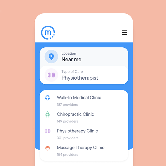 Millions of Canadians have used Medimap to find a doctor, physiotherapist, chiropractor, massage therapist, and more by selecting their provider type and location.